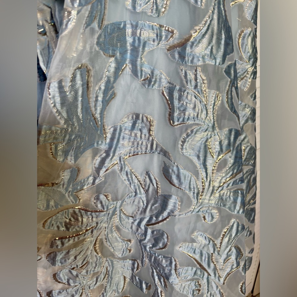 NWT Tahari ASL Floral Jacquard Metallic Midi/Maxi Dress 12 - Picture 10 of 12